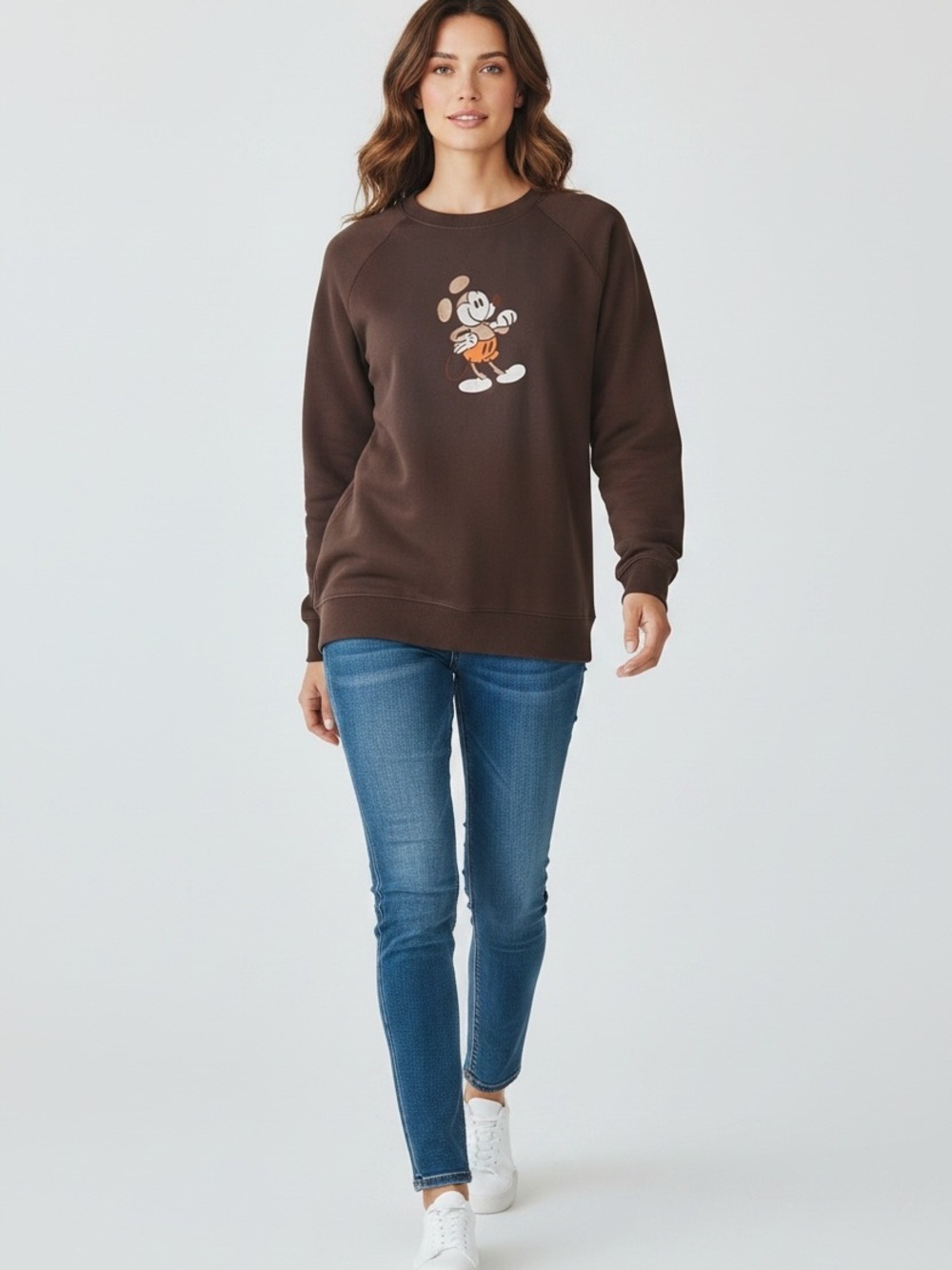 DISNEY Brown Mickey Mouse Sweatshirt